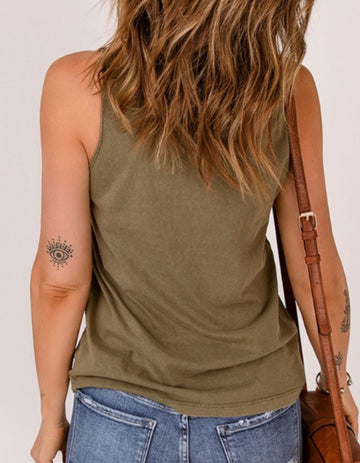 Hollow-Out Tank Top