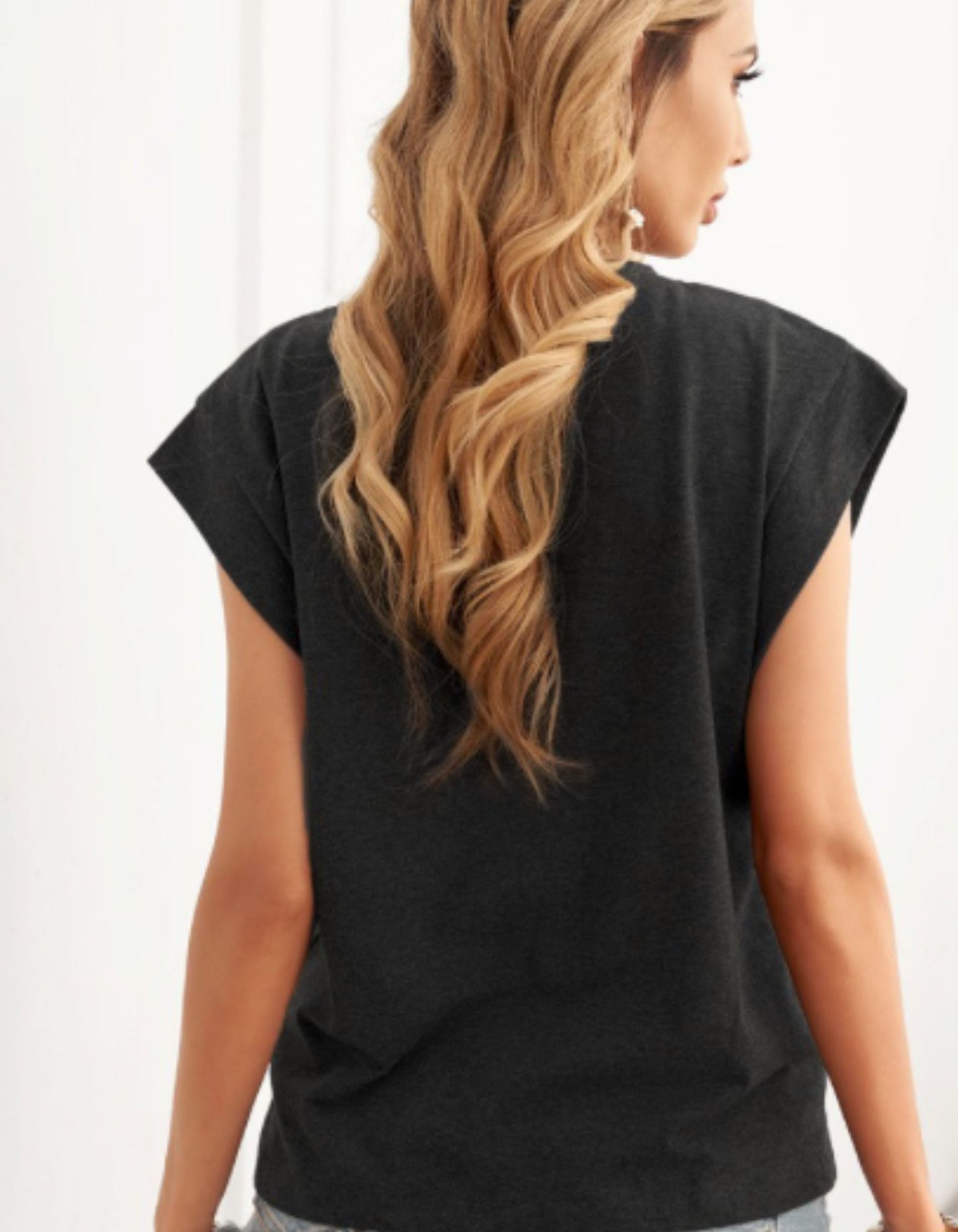 Solid Round Tee – Cap Sleeve