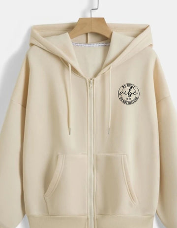 My Whole Vibe Zip Up Sweatshirt – Stylish and Comfortable Graphic Hoodie
