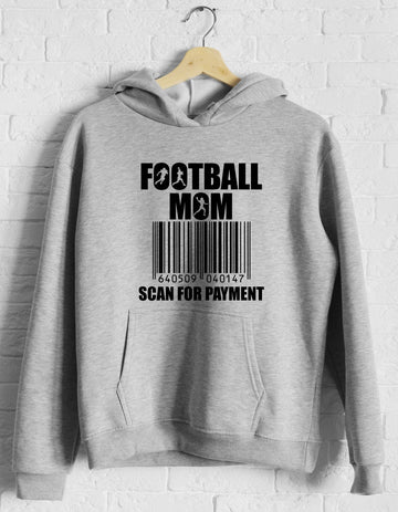 Football Mom Scan Sweatshirt Hoodie – Funny and Cozy Hoodie for Football Moms