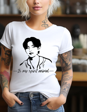 Tae-hyung Is My Spirit Animal Tee – Funny BTS V Fan Graphic T-Shirt