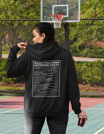 Basketball Mom Facts Zip Up Sweatshirt Hoodie