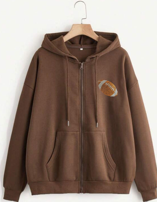 Football Mom Facts Zip-Up Hoodie