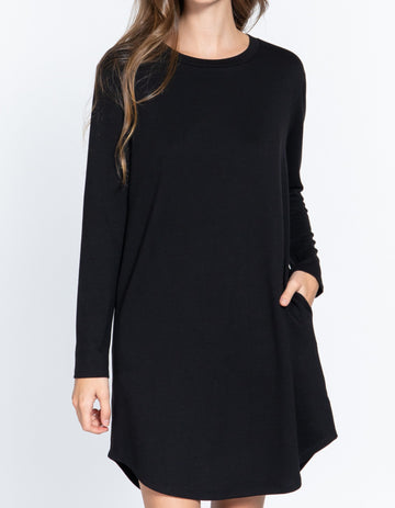 TEE SOLID POCKET DRESS