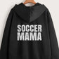 Soccer Mama Zip Up Sweatshirt Hoodie – Cozy Sports Mom Hoodie for Game Day