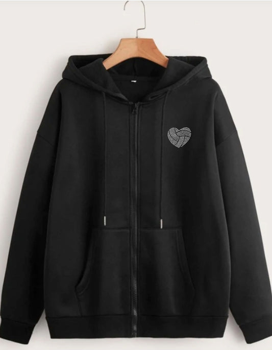Volleyball Zip-Up Sweatshirt