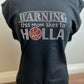 WARNING THIS MOM LIKES TO HOLLA BASKETBALL BATWING BLING SWEATSHIRT TANK