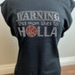 WARNING THIS MOM LIKES TO HOLLA BASKETBALL BATWING BLING SWEATSHIRT TANK