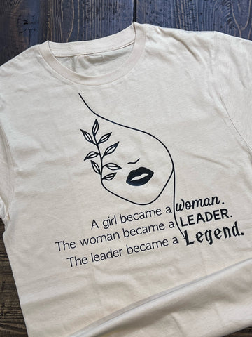 WOMAN. LEADER. LEGEND. TEE - MOM-STA