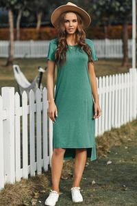 T-SHIRT DRESS W/SIDE SLITS - MOM-STA